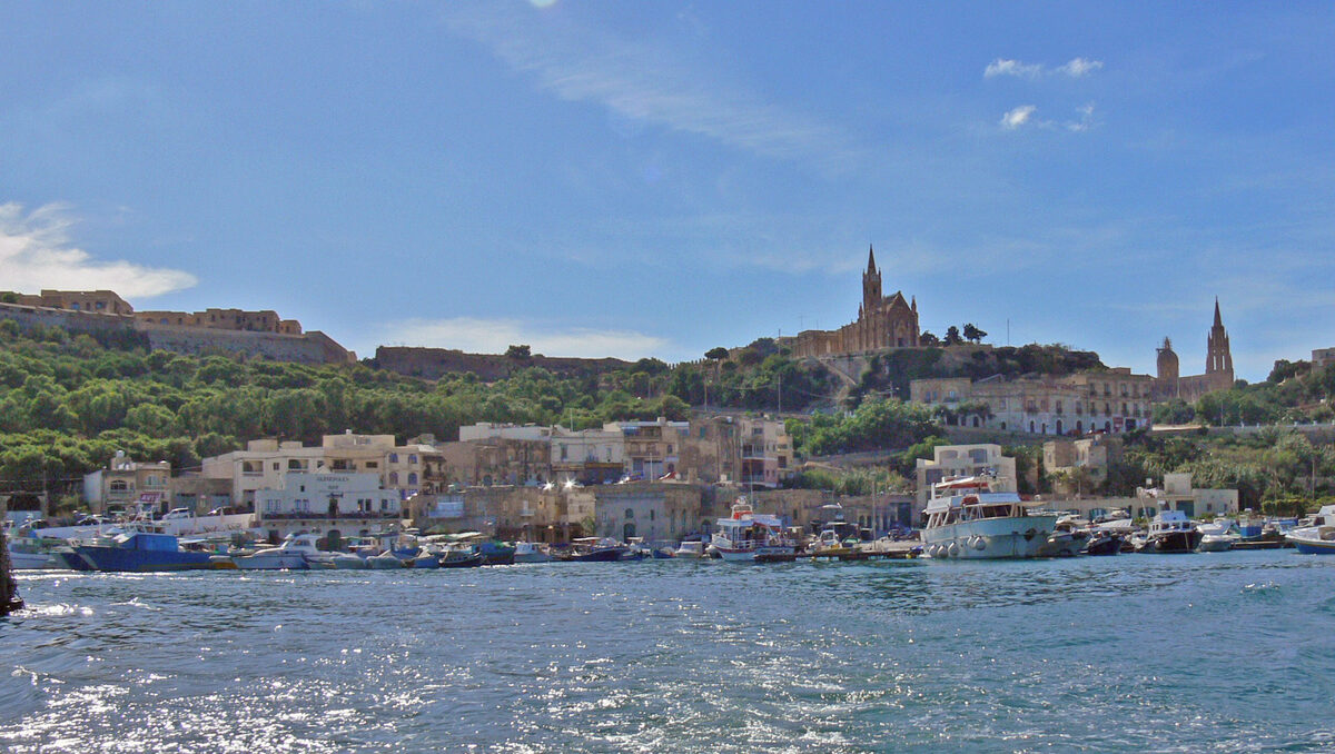 Ansicht von Mgarr harbour