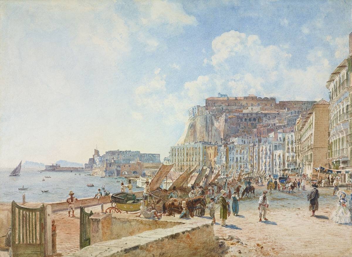 Ansicht von Neapel – St. Lucia, Marina Darsena