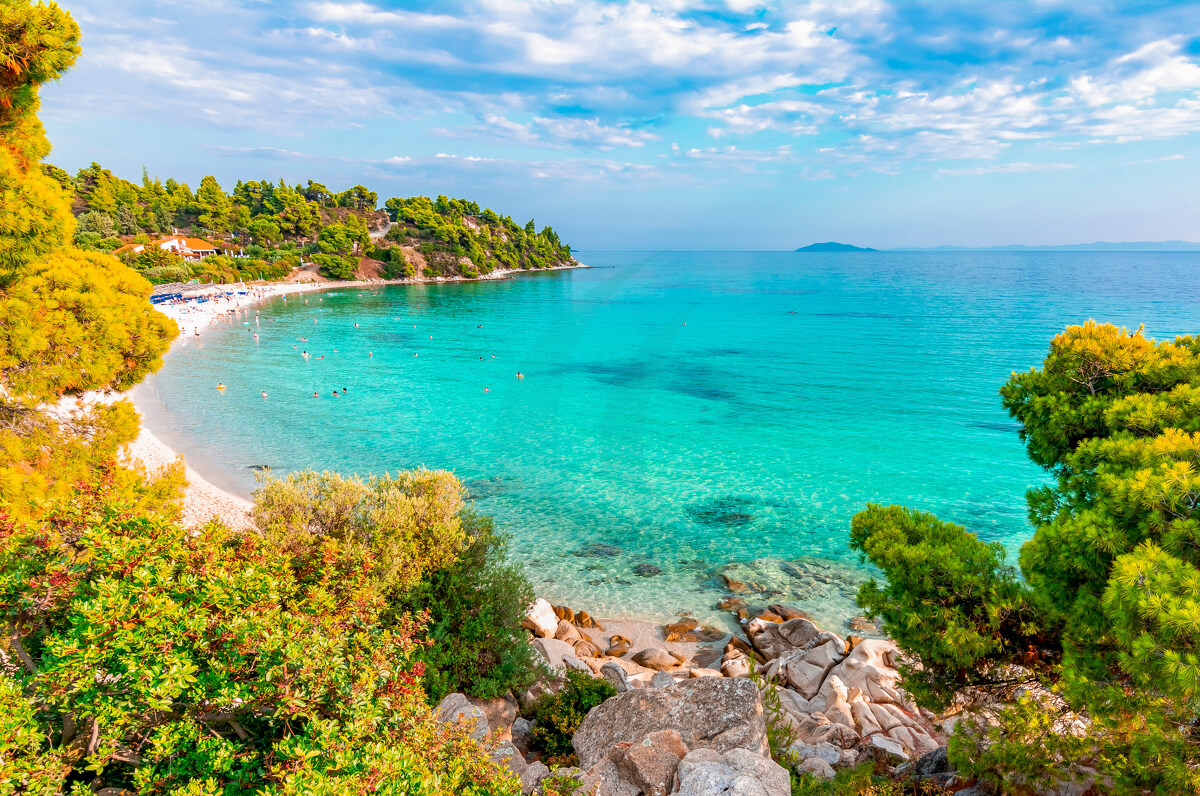 Strand Akti Koviou auf der Halbinsel Sithonia, Chalkidiki, Griechenland