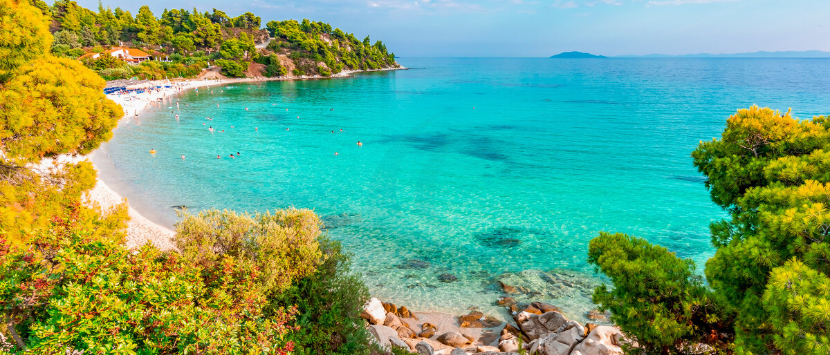 Strand Akti Koviou auf der Halbinsel Sithonia, Chalkidiki, Griechenland
