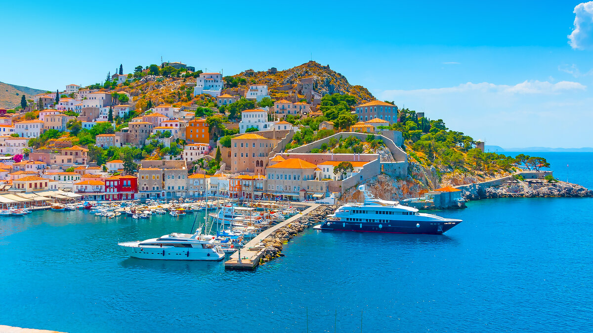 Hafen von Hydra, Saronischer Golf / Griechenland /