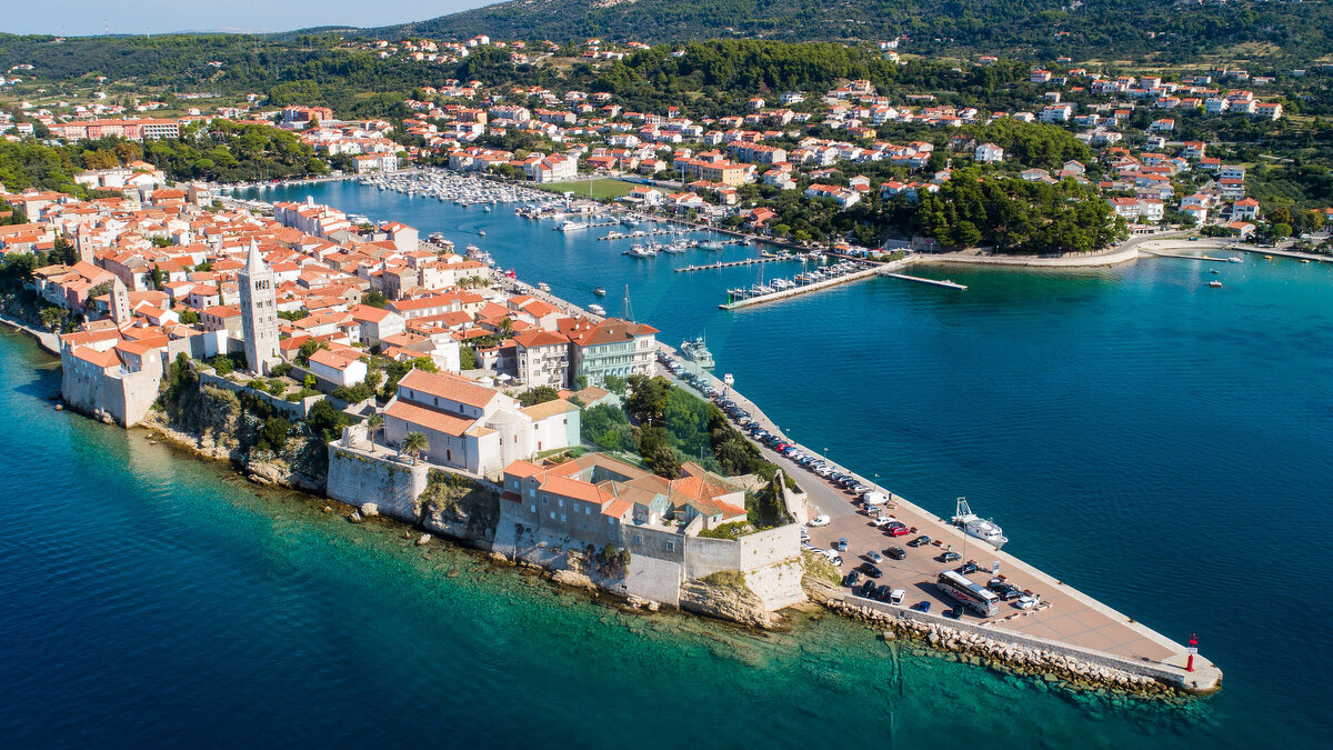 Altstadt der Insel Rab in Kroatien