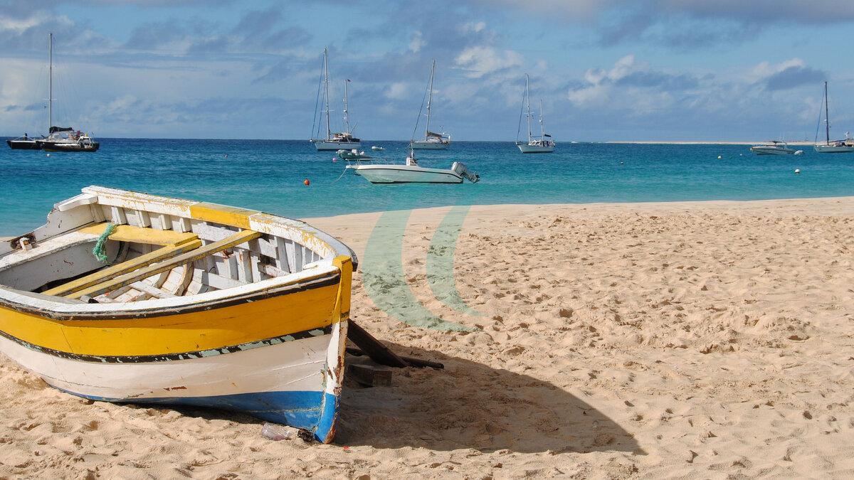 Kap Verde, Insel Sal, Strand, Fischerboot, Meer, Ozean, Urlaub